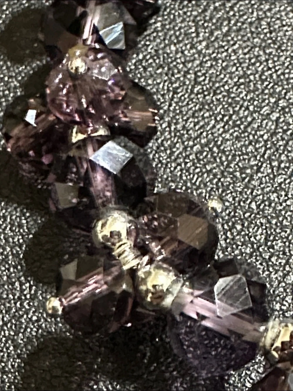 Purple Faceted Crystal Cluster Stretch Vintage Bracelet